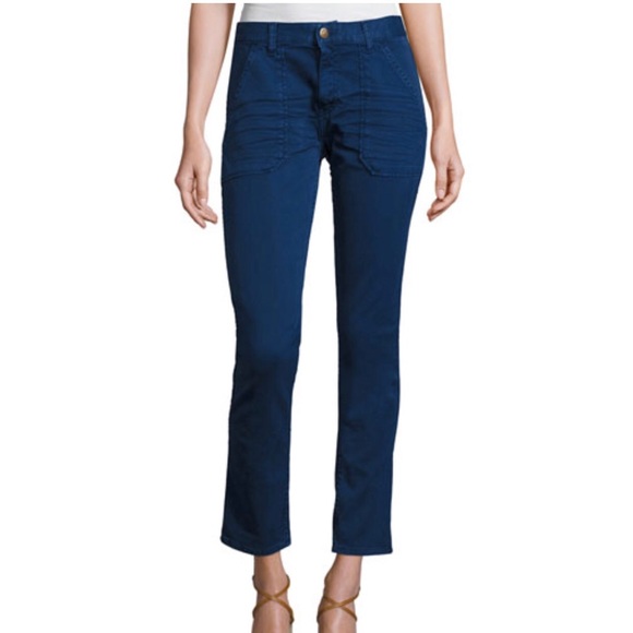 Neiman Marcus Sally Cropped Washed Twill Jeans - Picture 5 of 5
